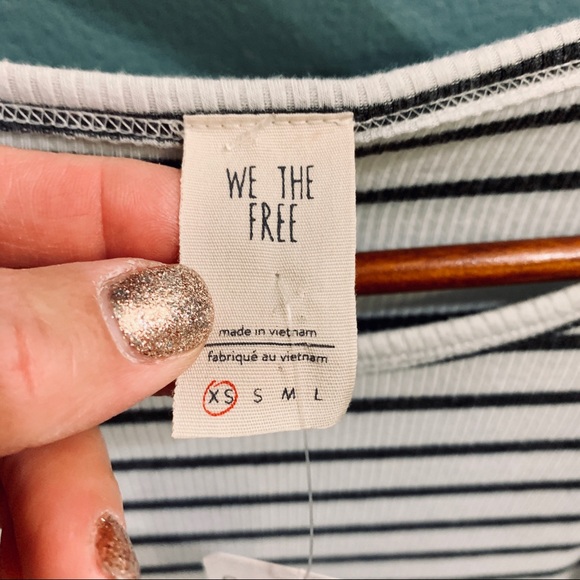 NWT Free People We The Free Striped Top Size XS - Picture 5 of 7